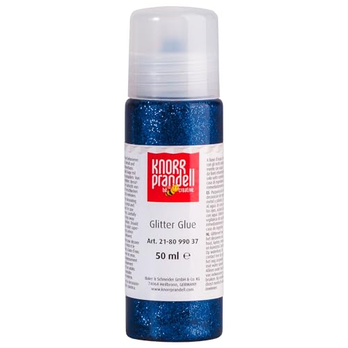 Glitterfarbe Glitter Glue, mit Linerspitze, 50 ml, Dunkelblau von CREATIV DISCOUNT