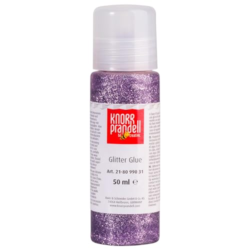 Glitterfarbe Glitter Glue, mit Linerspitze, 50 ml, Lila von CREATIV DISCOUNT