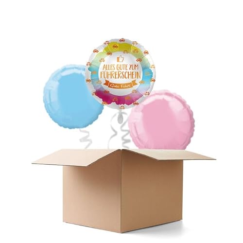 NEU Ballongrüße Alles Gute zum Führerschein, 3 Ballons von CREATIV DISCOUNT