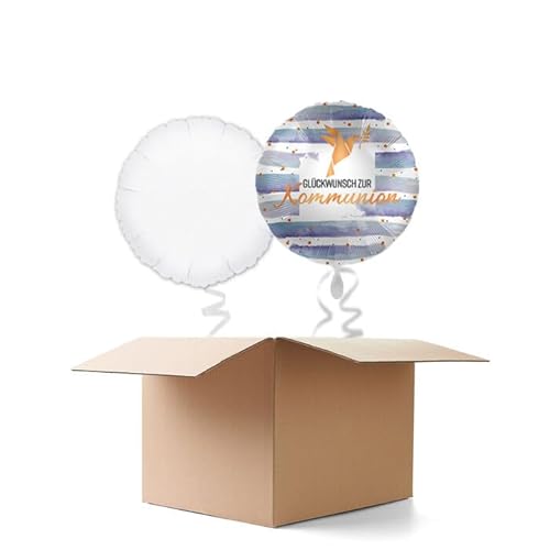 NEU Ballongrüße Glückwunsch zur Kommunion, 2 Ballons von CREATIV DISCOUNT