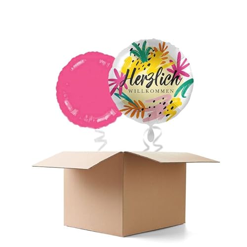 NEU Ballongrüße Herzlich Willkommen, 2 Ballons von CREATIV DISCOUNT