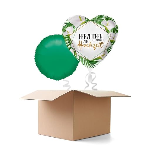 NEU Ballongrüße Herzlichen Glückwunsch zur Hochzeit, 2 Ballons von CREATIV DISCOUNT