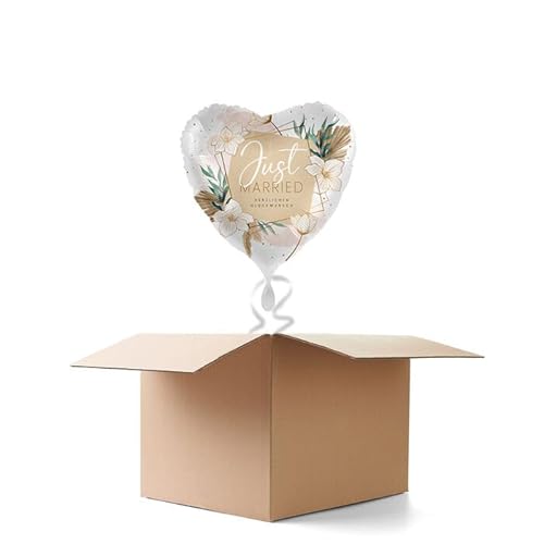 NEU Ballongrüße Just Married Herzlichen Glückwunsch, 1 Ballon von CREATIV DISCOUNT