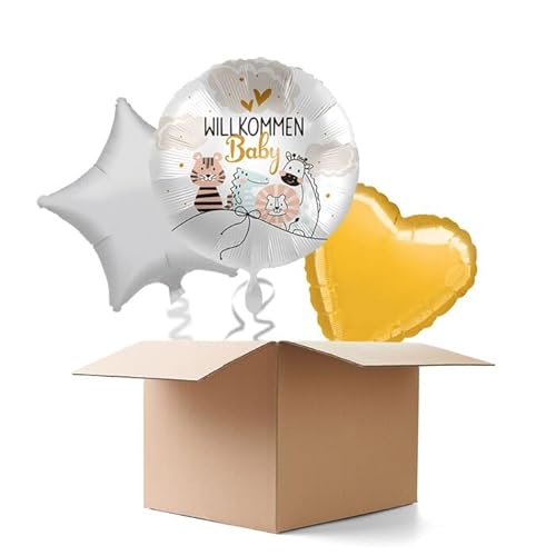 NEU Ballongrüße Willkommen Baby, 3 Ballons von CREATIV DISCOUNT