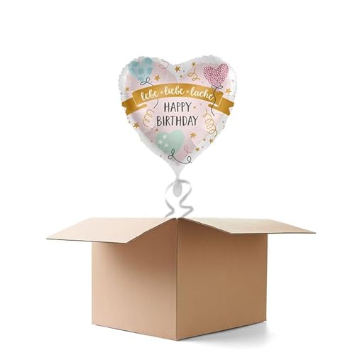 NEU Ballongrüße lebe liebe lache Happy Birthday, 1 Ballon von CREATIV DISCOUNT