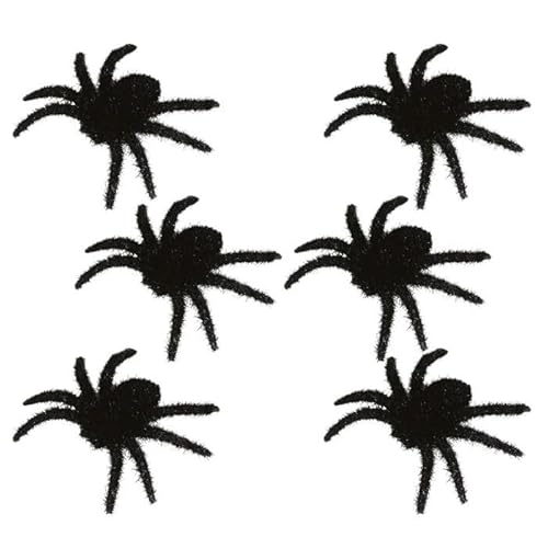 NEU Deko-Spinnen für Halloween, ca. 6cm, 6 Stück von CREATIV DISCOUNT