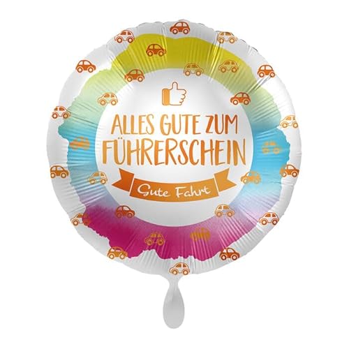 NEU Folienballon - Alles Gute zum Führerschein - ca. 45cm Durchmesser von CREATIV DISCOUNT