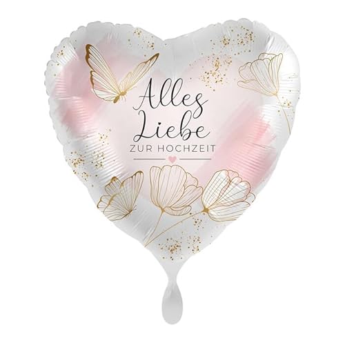 NEU Folienballon - Alles Liebe zur Hochzeit - ca. 45cm Durchmesser von CREATIV DISCOUNT