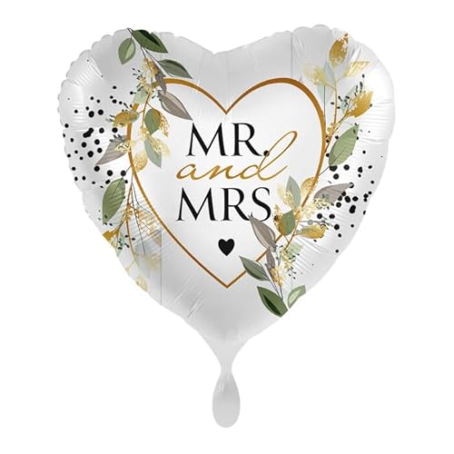 NEU Folienballon Botanical - Mr. and Mrs. - ca. 45cm Durchmesser von CREATIV DISCOUNT