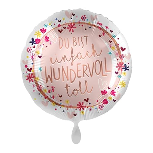 NEU Folienballon - Du bist einfach wundervoll toll - ca. 45cm Durchmesser von CREATIV DISCOUNT