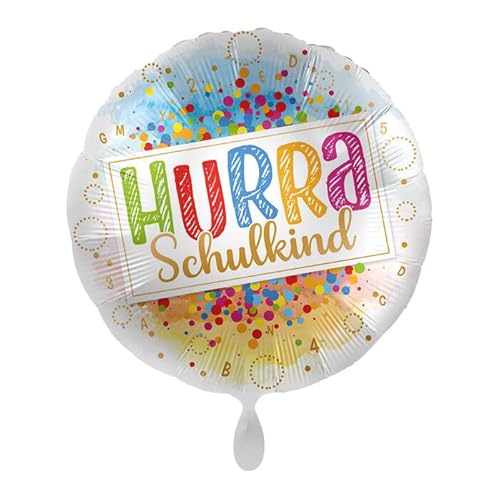 NEU Folienballon - Hurra Schulkind - ca. 45cm Durchmesser von CREATIV DISCOUNT