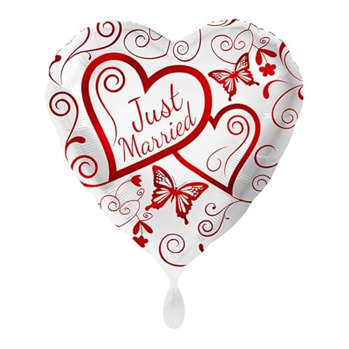 NEU Folienballon - Just Married - ca. 45cm Durchmesser von CREATIV DISCOUNT