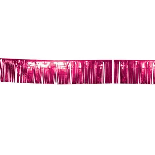 NEU Fransengirlande/Lamettagirlande 3m breit mit 25cm Fransen, metallic-pink von CREATIV DISCOUNT