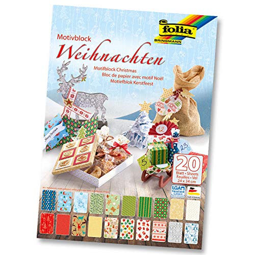 NEU Motivblock Weihnachten, 20 Bogen, 24 x 34 cm von CREATIV DISCOUNT