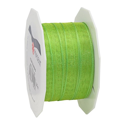 NEU Organzaband, 10mm x 25m, Limette von CREATIV DISCOUNT