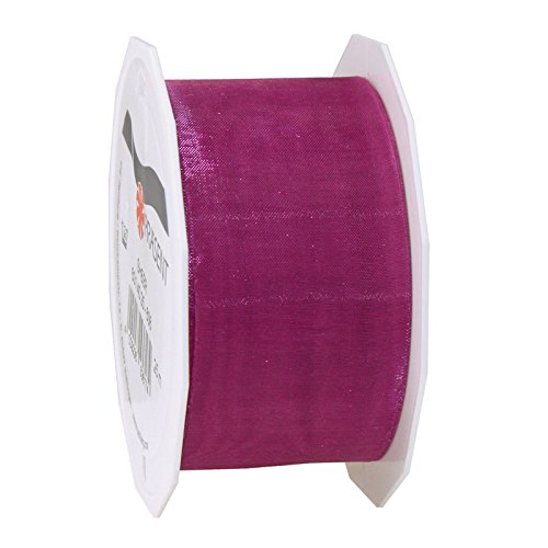 NEU Organzaband Sheer, B: 40mm L: 25m, Magenta von CREATIV DISCOUNT