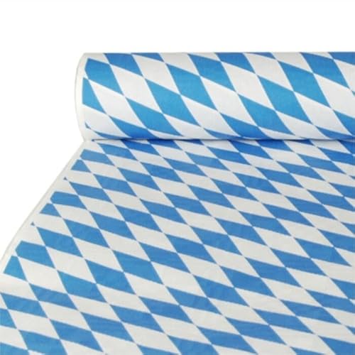 NEU Papiertischdecke Bayern/Bayrisch Blau, mit Damastprägung, 10 x 1 m auf der Rolle von CREATIV DISCOUNT