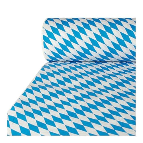 NEU Papiertischdecke Bayern/Bayrisch Blau, mit Damastprägung, 50 x 1 m auf der Rolle von CREATIV DISCOUNT