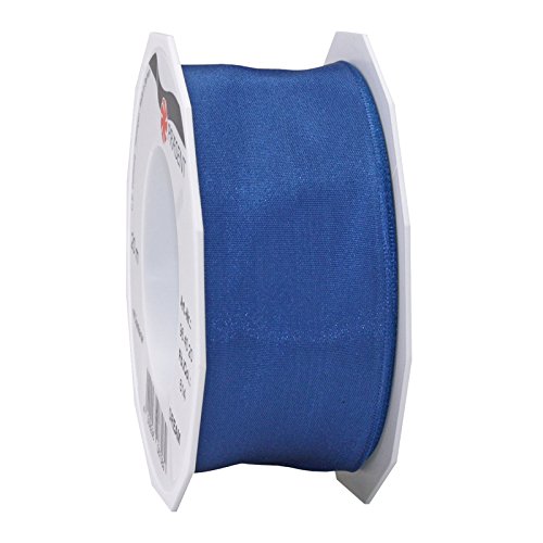 NEU Seidenband mit Draht, 40mm x 20m, royalblau von CREATIV DISCOUNT