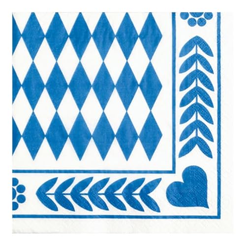 NEU Servietten Bayern/Bayrisch Blau, 3-lagig, 33 x 33 cm, 20 Stück von CREATIV DISCOUNT