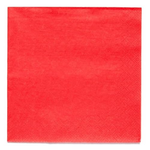 NEU Servietten unifarben, ca. 33x33cm, rot, 20 Stück von CREATIV DISCOUNT