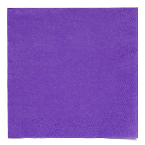 NEU Servietten unifarben, ca. 33x33cm, violett, 20 Stück von CREATIV DISCOUNT