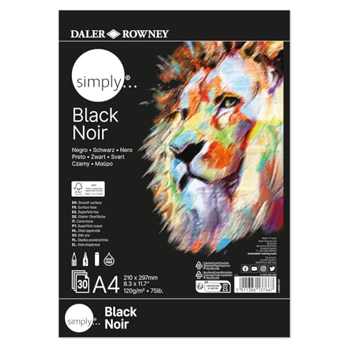 NEU Simply Zeichenblock schwarz, 30 Blatt – 120 g/m², DIN A4 NEU Simply Zeichenblock schwarz, 30 Blatt – 120 g/m², DIN A4 von CREATIV DISCOUNT