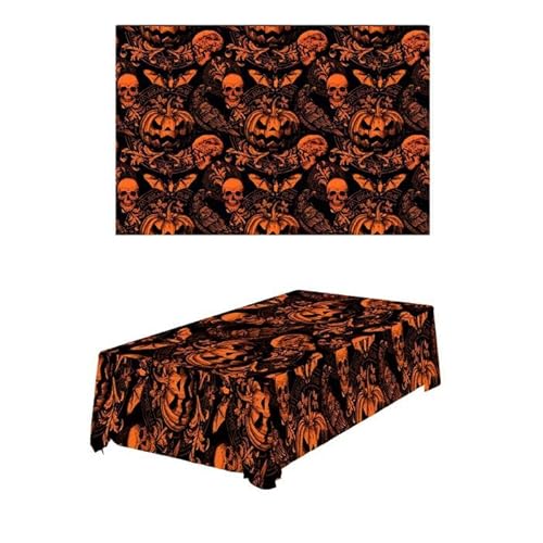 NEU Tischdecke Halloween Gothic Kürbis aus Kunststoff, ca. 137x274cm von CREATIV DISCOUNT