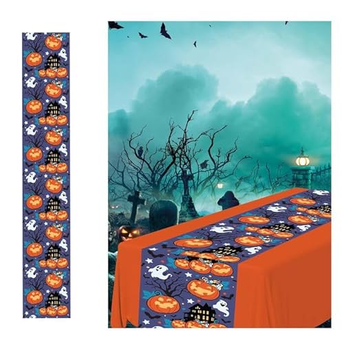 NEU Tischläufer Halloween Geister Party, 28cm breit, 275cm lang von CREATIV DISCOUNT