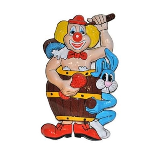 NEU Wand-Deko Clown, Tonne, 1 Stk. ca. 47cm von CREATIV DISCOUNT