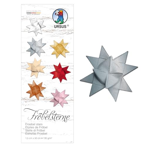 CREATIV DISCOUNT Papierstreifen 130g/qm, 100 Stück 1,5x50 cm, Silber Glänzend von CREATIV DISCOUNT