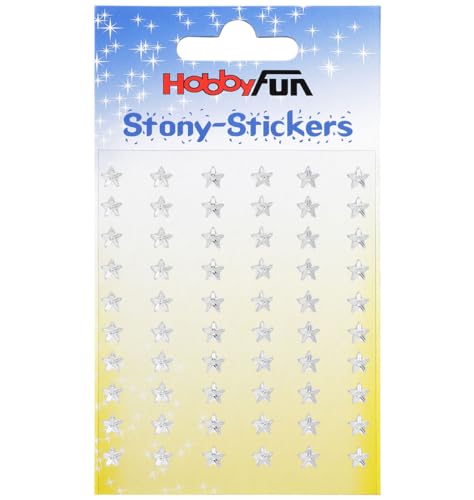 STONY-Sticker Stern, Größe 6 mm, kristallfarben, 60 Stück von CREATIV DISCOUNT