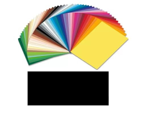 Tonpapier 130 g-qm 50x70 cm, Schwarz, 1 Bogen von CREATIV-DISCOUNT