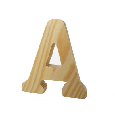 3D Holzbuchstabe 'A', 8cm extrastark von CREATIVE