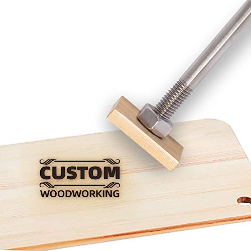 CREATPLANET Custom Wood Branding Eisen 1.2" Leder Branding Eisenstempel Custom Logo BBQ Heat Stamp Mit Messingkopf Und Holzgriff Für Die Holzbearbeitung, Backen Und Handgefertigtes Design - Rahmen von CREATPLANET