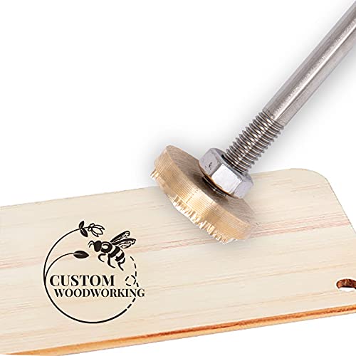 CREATPLANET Custom Wood Branding Eisen 1.2 Zoll Leder Branding Eisenstempel Custom Logo Heat BBQ Stamp Mit Messingkopf Und Holzgriff Für Die Holzbearbeitung Backen Handcrafted Design - Worker Bee#2 von CREATPLANET