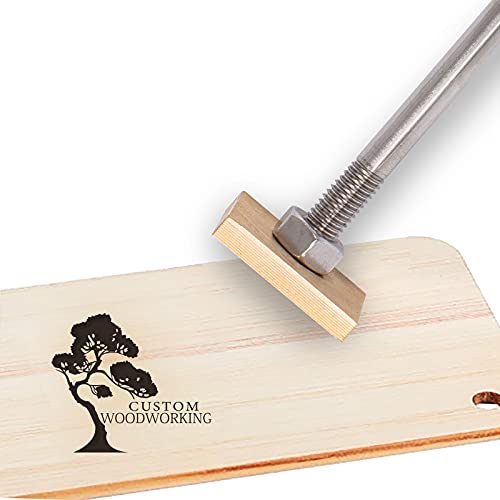 CREATPLANET Custom Wood Branding Iron 3cm Leder Branding Iron Stamp Custom Logo Heat BBQ Stamp Mit Messingkopf Und Holzgriff Zum Backen Holzbearbeitung Handgefertigte DIY Craft -Entwined Tree#1 von CREATPLANET