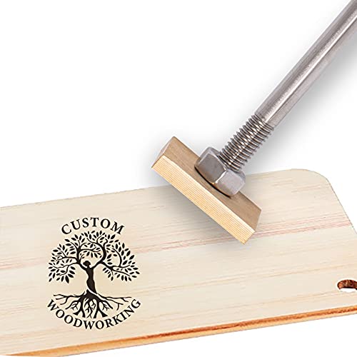 OLYCRAFT CREATPLANET Custom Wood Branding Iron 3cm Leder Branding Iron Stamp Custom Logo Heat BBQ Stamp Mit Messingkopf Und Holzgriff Zum Backen Holzbearbeitung Handgefertigtes Design - Frau Im Baum von CREATPLANET