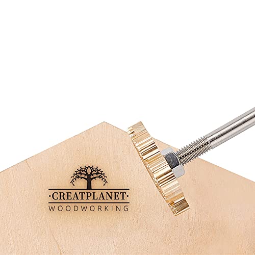 CREATPLANET Wood Branding Eisen 1.2" Leder Branding Eisenstempel Benutzerdefiniertes Logo BBQ Heizstempel Mit Messingkopf Und Holzgriff Für Holzbearbeitung Und Handgefertigtes Design - Willow von CREATPLANET