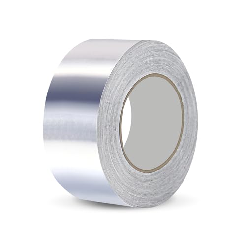 CRESZZLE Aluminium Klebeband 1 Rollen 50mm x 50 m, klebeband dampfsperre, aluminium klebeband,hitzebeständiges klebeband,Kann zum Abdichten, Flicken und Isolieren verwendet werden von CRESZZLE