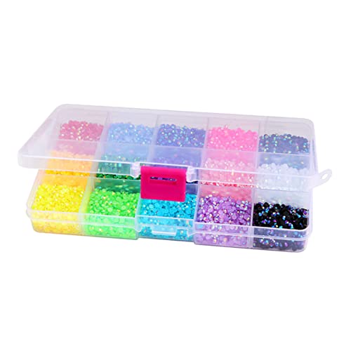 CRILSTYLEO 1 Box Flache Rückseite Nagel Strasssteine Nagelzubehör Nagelkunst Edelsteine Nagelkristalle Edelsteine ​​Für Nagelkunst Strasssteine Regenbogen Strasssteine Herz Nagel von CRILSTYLEO