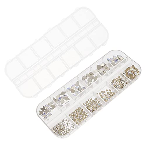 CRILSTYLEO 1 Box Maniküre Ausgefallene Form Diamanten Maniküre Nageldiamanten Nagelperlen Für Nagelkunst Nagelkunst Strasssteine Nagelzubehör Anhänger Flache von CRILSTYLEO