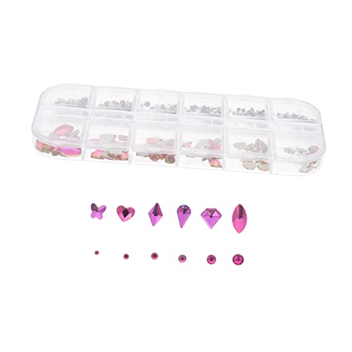 CRILSTYLEO 1 Box Nagelkunst Zubehör Edelsteine ​​Für Nägel Flatback Strasssteine ​​Nagelzubehör Charms DIY Nagelspitzen Charm Nagelzubehör Diamantornamente Nagelornamente Nageldekor von CRILSTYLEO