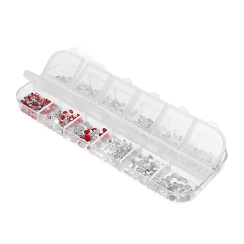 CRILSTYLEO 1 Box Nail Art Strass-set, 12 Gitter, Bunte Edelsteine, Nageldekorationen Für Professionelle Und Heimwerker, Maniküre-enthusiasten, Nagel-edelsteine, Nagel-strasssteine, von CRILSTYLEO