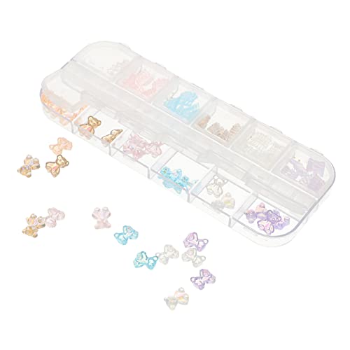 CRILSTYLEO 1 Schachtel Nail-art-zubehör 3d-gumminagelperlen Nagel-diy-deko-zubehör Dekoratives Nagelzubehör Accessoires Für Mädchen Blumen-nagelanhänger Nail Art Charms Ohrstecker Baumfinger von CRILSTYLEO