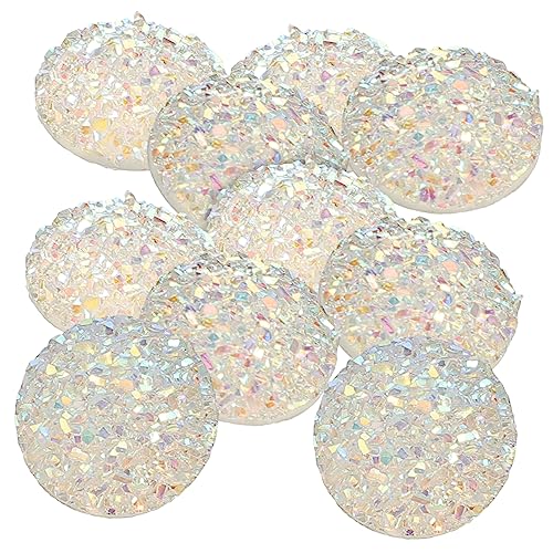 CRILSTYLEO 100St Gypsophila-Flachbodenbohrer Strasssteine ​​zum Basteln handwerkliche Verzierungen Heimwerken schmuckherstellung schmuck machen Flatback-Patches Flatback-Verzierungen Harz von CRILSTYLEO