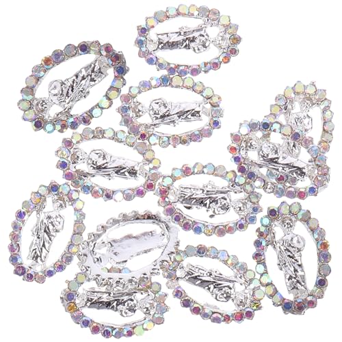 CRILSTYLEO 12 Stk Jesus-Diamant-Maniküre katholisch Aufkleber Tierkreis Nagel-Strass-Anhänger Bausatz ostern dekoration easter decoration Nagel Charms Metallanhänger für Maniküre-Nägel von CRILSTYLEO