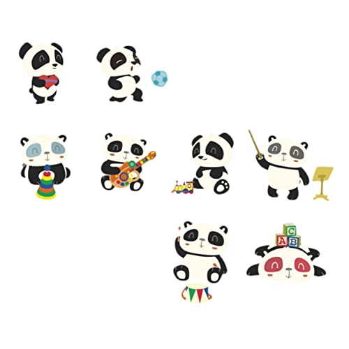 CRILSTYLEO 1Stk Cartoon-Panda-Wandaufkleber Cartoon-Wandaufkleber Wandtattoo Tier kinderzimmer wandsticker wall stickers for room aufkleber kinder Kindergarten dekorativer Aufkleber PVC von CRILSTYLEO