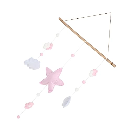 CRILSTYLEO 1Stk Kinderzimmer Dekoration hängende Verzierung Krippe hängende Wolke kinderzimmer wandsticker wall stickers for room starfild Wandbehang-Ornament Wanddekoration Weberei Rosa von CRILSTYLEO