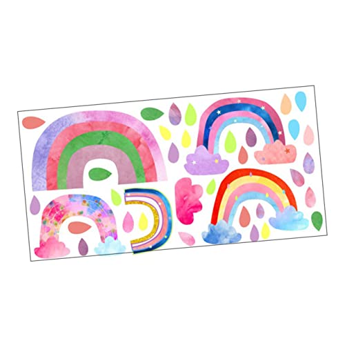 CRILSTYLEO 1stk Regenbogen Regentropfen Wanda Kleber Heimdekoration Kinderaufkleber Graffiti-aufkleber Statischer Aufkleber Wandtattoo Kinder Fensteraufkleber Aufkleber Kinder Pvc Colorful von CRILSTYLEO